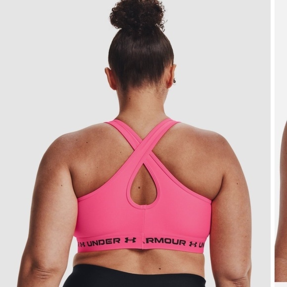NWT Under Armour® Mid Crossback Sports Bra - Picture 2 of 10